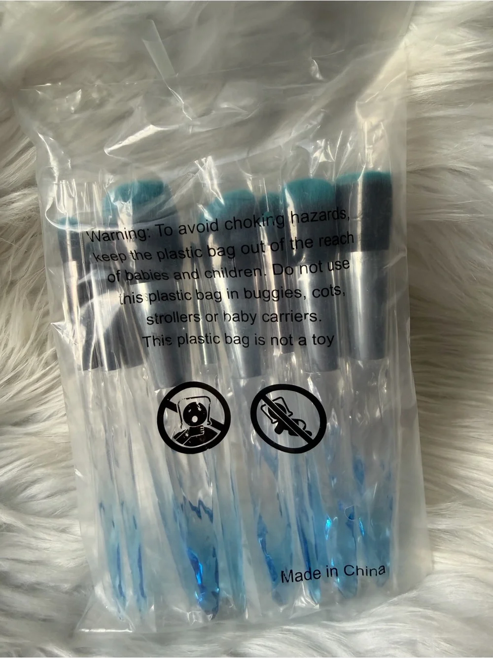 Makeup Brush Set - Teal & Silver Cosmetic Brushes